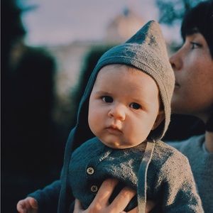 Zara (nwt) | 6-12m cotton knit bonnet hat